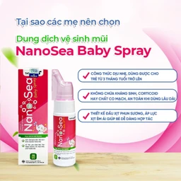 Xịt mũi muối biển Nano Sea Baby Spray trẻ em 75ml giúp làm sạch, ngừa sổ mũi 3