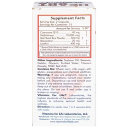 Viên uống hỗ trợ sức khỏe tim mạch, ổn định nhịp tim Heart Ace Support Vitamins For Life (30 viên)