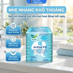 Băng vệ sinh Laurier Active Fit Quick Dry And Fresh hàng ngày hút ẩm hiệu quả, không gây hầm hơi (20 miếng) 2