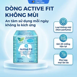 Băng vệ sinh Laurier Active Fit Quick Dry And Fresh hàng ngày hút ẩm hiệu quả, không gây hầm hơi (20 miếng) 4