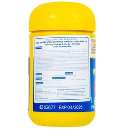 Viên nhai hỗ trợ bổ não Kids Smart Vita Gummies Omega-3 DHA Fish Oil Nature's Way (60 viên)