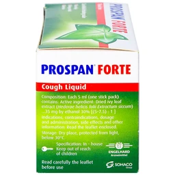 Thuốc ho Prospan Forte Engelhard điều trị viêm đường hô hấp cấp (21 túi x 5ml)