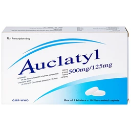 Thuốc Auclatyl 500mg/125mg Tipharco điều trị nhiễm khuẩn (2 vỉ x 10 viên)