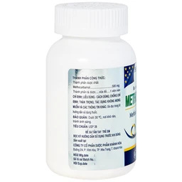 Viên nén Methocarbamol 500mg Khapharco điều trị ngắn hạn các cơn đau, co thắt cơ, bong gân (100 viên)