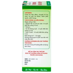 Thuốc ho bổ phế Trường Bạch Diệp Trường Thọ chữa ho tiêu đờm, chuyên trị ho cảm (125ml)