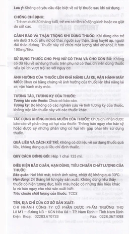 Thuốc ho bổ phế Trường Bạch Diệp Trường Thọ chữa ho tiêu đờm, chuyên trị ho cảm (125ml)