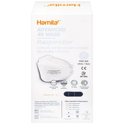 Khẩu trang 4 lớp Hamita Advanced 4D mask màu đen (5 cái)