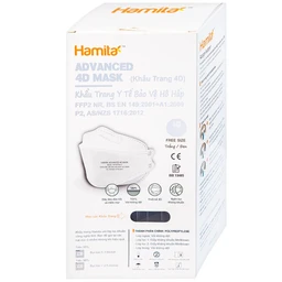 Khẩu trang 4 lớp Hamita Advanced 4D mask màu đen (5 cái)