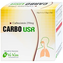 Thuốc Carbo USR 250mg Medisun điều trị rối loạn đường hô hấp (4 vỉ x 5 ống)