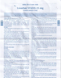 Viên nén Losartan Stada 25mg điều trị tăng huyết áp, giảm nguy cơ đột quỵ (2 vỉ x 15 viên)