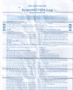 Thuốc Bisoprolol Stada 5mg điều trị tăng huyết áp, đau thắt ngực mạn tính ổn định (3 vỉ x 10 viên)