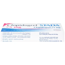 Thuốc Clopidogrel Stada 75mg dự phòng biến cố do huyết khối động mạch (2 vỉ x 14 viên)