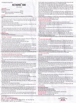 Thuốc Actadol 500 Medipharco điều trị các chứng đau và sốt từ nhẹ đến vừa (10 vỉ x 10 viên)