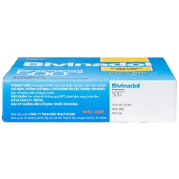 Thuốc sủi bọt Bivinadol 500mg BRV giảm đau, hạ sốt (4 vỉ x 4 viên)