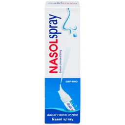 Thuốc xịt mũi Nasolspray Mekophar làm sạch và thông mũi, họng (70ml)