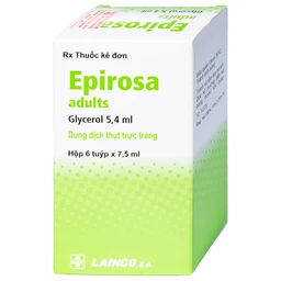 Dung dịch thụt trực tràng Epirosa Adults Lainco giảm triệu chứng táo bón (6 tuýp x 7.5ml)