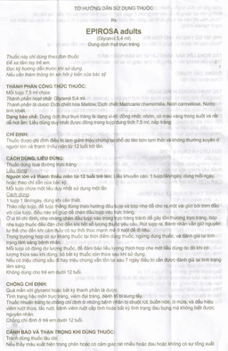 Dung dịch thụt trực tràng Epirosa Adults Lainco giảm triệu chứng táo bón (6 tuýp x 7.5ml)