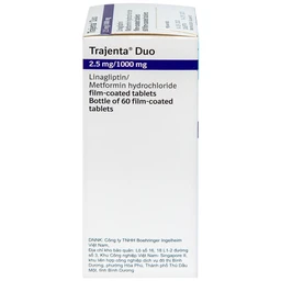 Thuốc Trajenta Duo 2.5mg/1000mg Boehringer điều trị đái tháo đường típ 2 (60 viên)