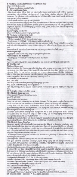 Thuốc Bidacin 50mg Bidiphar điều trị thoái hóa khớp hông hoặc gối (3 vỉ x 10 viên)