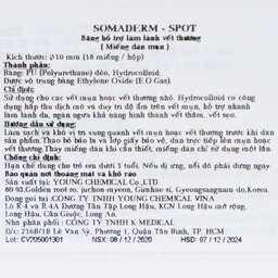 Miếng dán mụn Somaderm Spot (18 miếng) giúp hút mụn, làm lành vết thương sau mụn 