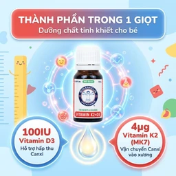 Dung dịch uống hỗ trợ tăng cường hấp thu Calcium Bioamicus Vitamin K2 & D3 (10ml) 4