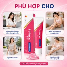 Gel bôi ngừa giãn tĩnh mạch Veinco Lancopharm hộp 100g 5