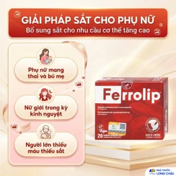 Hỗ trợ giúp giảm nguy cơ thiếu máu do thiếu sắt Ferrolip Uga (20 gói) 5