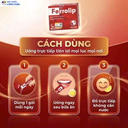 Hỗ trợ giúp giảm nguy cơ thiếu máu do thiếu sắt Ferrolip Uga (20 gói) 5