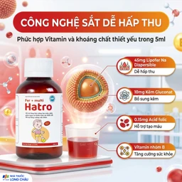 Siro bổ sung sắt và Vitamin nhóm B, giảm nguy cơ thiếu máu cho trẻ Fer + Multi Hatro (120ml) 4