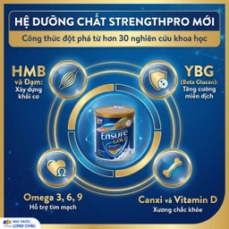 Sữa tăng cường sức khỏe khối cơ tăng miễn dịch Ensure Gold StrengthPro hương vani (380g) 3