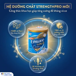 Sữa tăng cường sức khỏe khối cơ tăng miễn dịch Ensure Gold StrengthPro hương vani ít ngọt (380g) 4