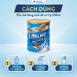 Sữa tăng cường sức khỏe khối cơ tăng miễn dịch Ensure Gold StrengthPro hương vani ít ngọt (800g) 5