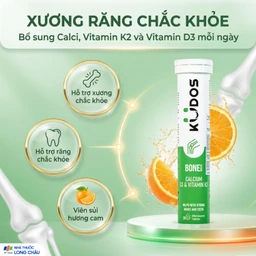 Viên sủi bổ sung canxi, vitamin K2, vitamin D3 cho cơ thể Kudos Bone hương cam (20 viên) 2