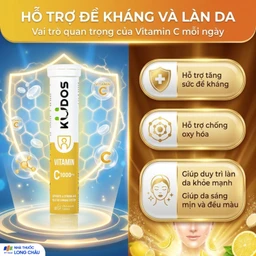 Viên sủi giúp bổ sung vitamin C cho cơ thể Kudos Vitamin C 1000mg hương chanh (20 viên) 3