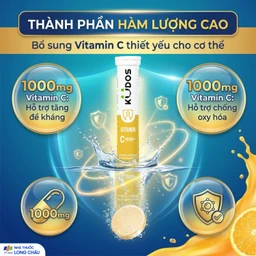 Viên sủi giúp bổ sung vitamin C cho cơ thể Kudos Vitamin C 1000mg hương chanh (20 viên) 4