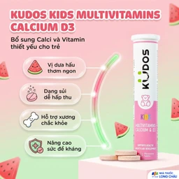 Viên sủi bổ sung calci và vitamin cho trẻ em Kudos Kids Multivitamins Plus Calcium & D3 hương dưa hấu (20 viên) 2