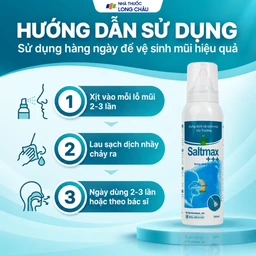 Xịt mũi Saltmax+++ 100ml giúp vệ sinh mũi, làm sạch chất nhầy 5