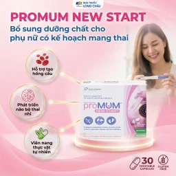 Viên uống bổ sung acid folic, kẽm, vitamin cho phụ nữ có kế hoạch mang thai proMUM New Start (2 vỉ x 15 viên) 2