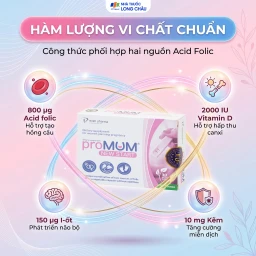 Viên uống bổ sung acid folic, kẽm, vitamin cho phụ nữ có kế hoạch mang thai proMUM New Start (2 vỉ x 15 viên) 3