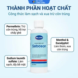 Xịt ngoài da làm sạch ký sinh trùng 100ml Sebosan Đức Phúc  3