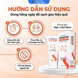 Dầu gội sạch gàu, giảm ngứa Nazorel shampoo 50ml 5