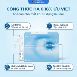 Nhỏ mắt Vismed 0.18% dùng cho mắt khô,tổn thương bề mặt nhãn cầu (20 ống x 0.3ml) 3