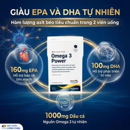 Viên uống hỗ trợ sức khoẻ tim mạch, giảm mỡ máu, tốt cho não và thị lực Omega 3 Power DAO Nordic Health (120 viên) 3