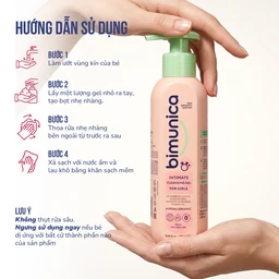 Dung dịch vệ sinh dành cho bé gái Bimunica kháng khuẩn, bảo vệ vùng kín (250ml) 5