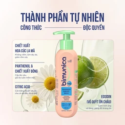 Sữa tắm gội cho trẻ sơ sinh và trẻ nhỏ 2in1 Bimunica dịu nhẹ, an toàn cho da và tóc (250ml) 3