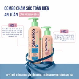 Sữa tắm gội cho trẻ sơ sinh và trẻ nhỏ 2in1 Bimunica dịu nhẹ, an toàn cho da và tóc (250ml) 7