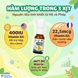 Chai xịt giúp hỗ trợ hấp thụ canxi LineaBon K2+D3 Ergopharma (10ml) 3