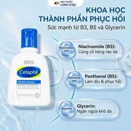 Sữa rửa mặt Cetaphil Oily Skin Cleanser cho da dầu nhạy cảm (125ml) 3