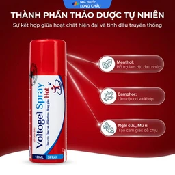 Chai xịt nóng Voltogel Hot Spray 120ml giúp giảm đau cơ, đau vai, bầm tím, bong gân 3