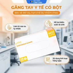 Găng tay y tế có bột, phủ Latex size S (100 cái) Powder Disposable 2